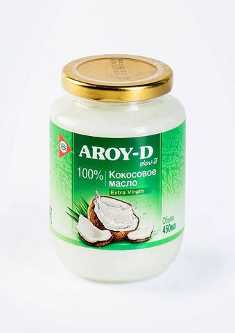 100% Кокосовое масло AROY-D (extra virgin) 450 мл,
