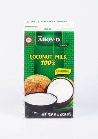 Кокосовое молоко "AROY-D", 500 мл (растительные жиры 17-19%)
