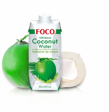 FOCO Кокосовая вода, 100% натуральная, без сахара, упаковка 3шт по 330 мл